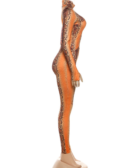 Snake Print Jumpsuit