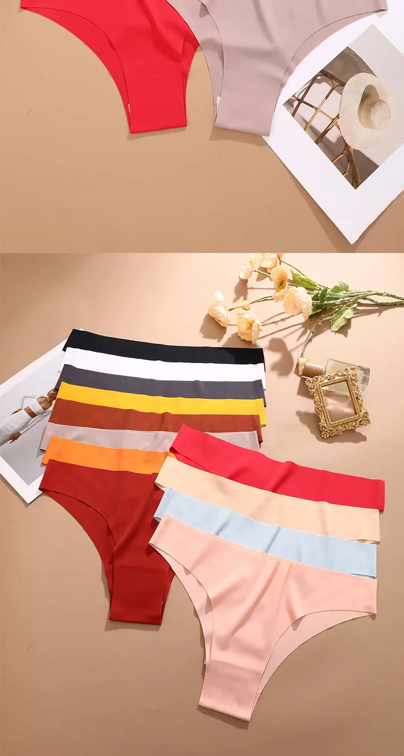 8Pcs/Set Seamless Underwear Low Waisted Brazilian Intimates Panties