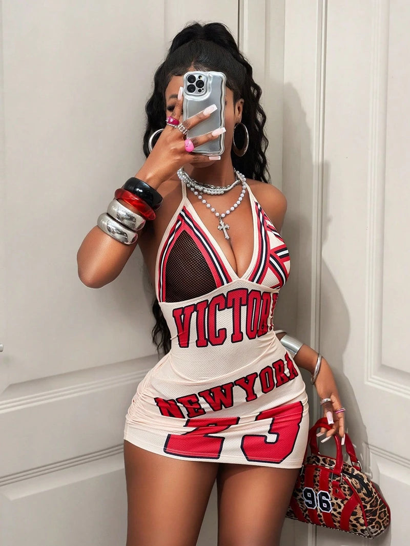 Halter Backless Bodycon Mini Dresses