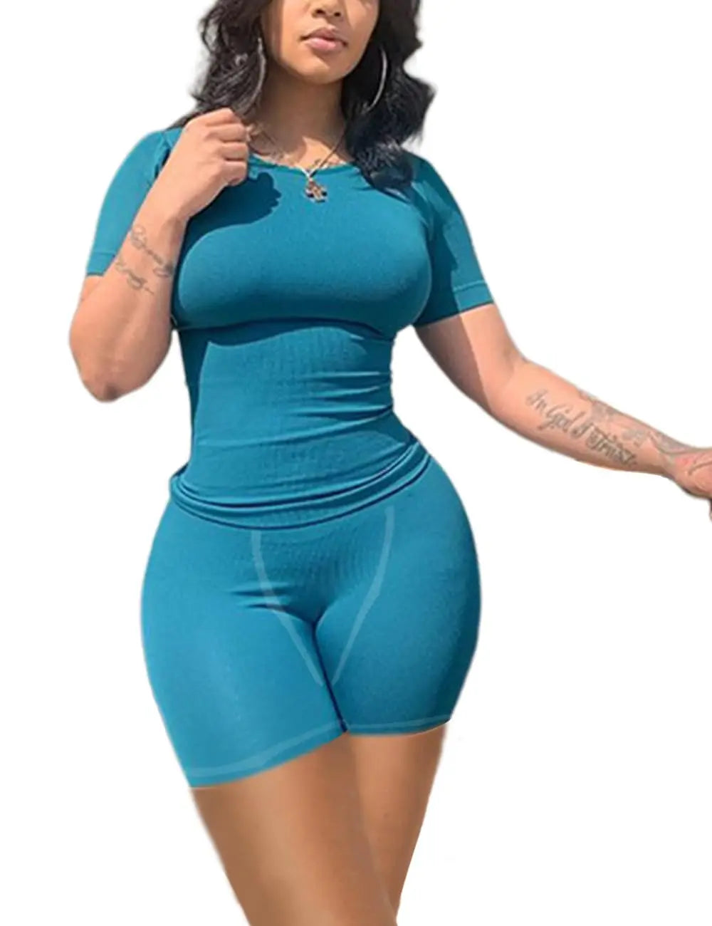 Short Sleeve Top + Elastic outfits (Loungewear)