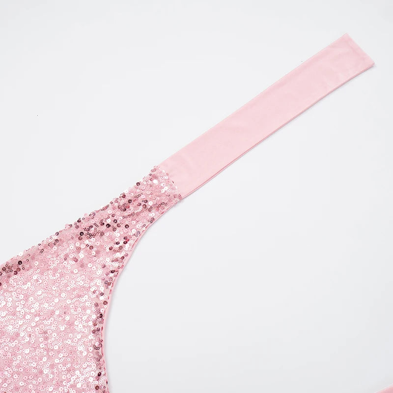 Halter Bandage Swing Collar Tank Tops + Short Sets