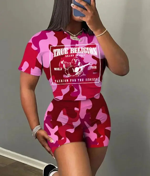 Women Two Piece Short Sets 