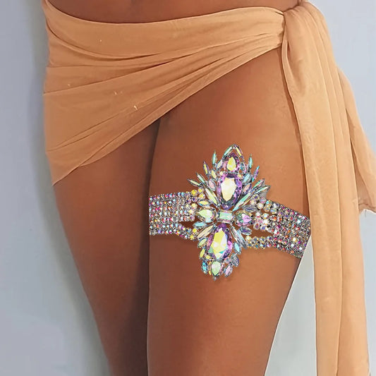 Isa Geometric Thigh Chain Exaggerate Rave New Leg Jewelry