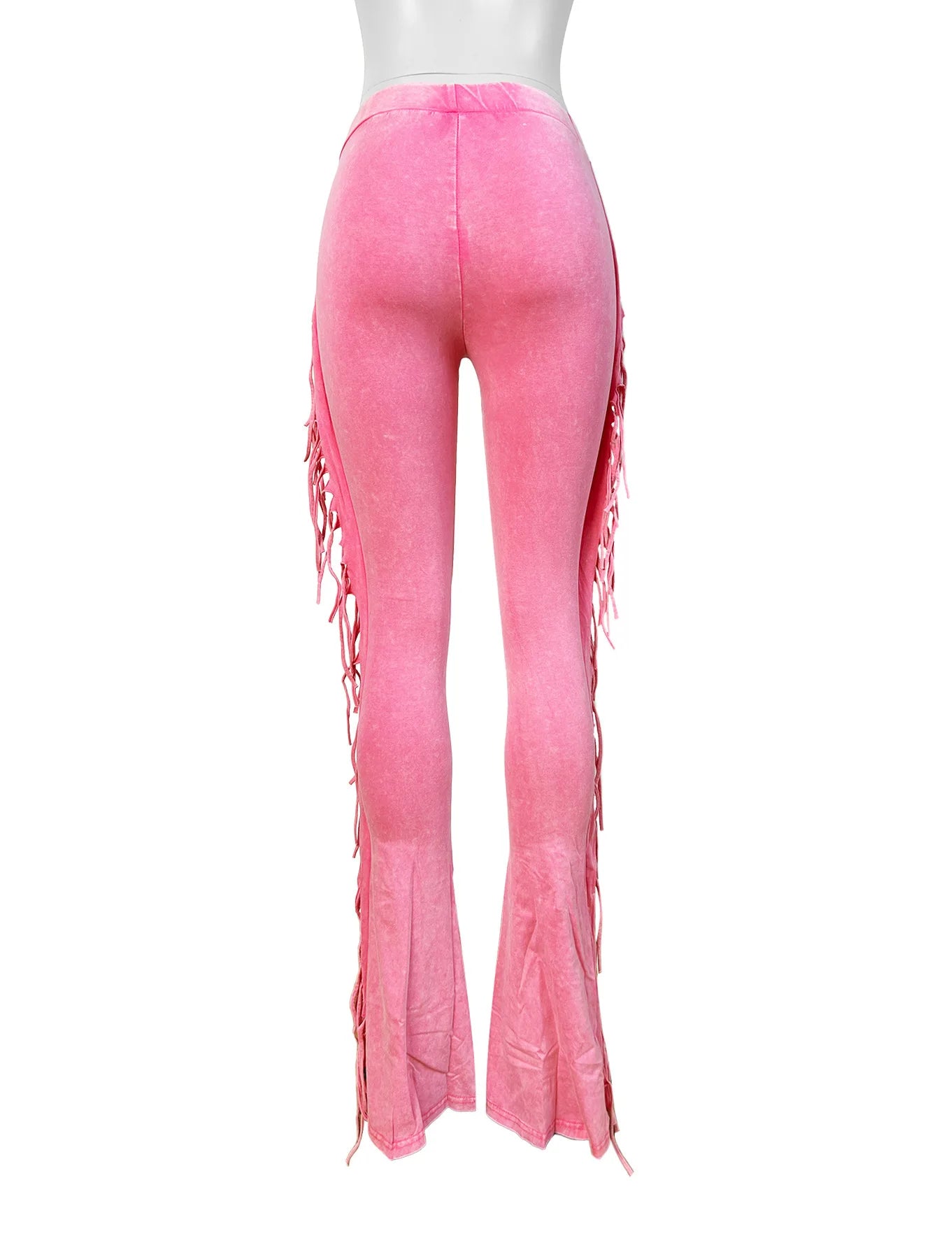 Ellen Tassels Skinny Flare High Waist Stretcy Bottoms