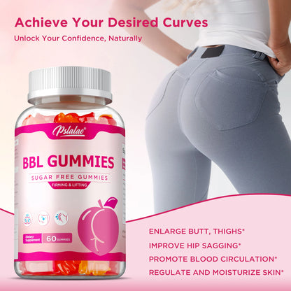 BBL Gummies - Big Butt, Manage Body Shape, Improve Appearance, Increase Confidence, Sculpt Your Butt and Hips - 60 Capsules
