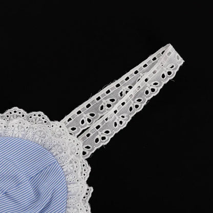 Lace Trim Crop Top + High Waist Flare Skirt Set