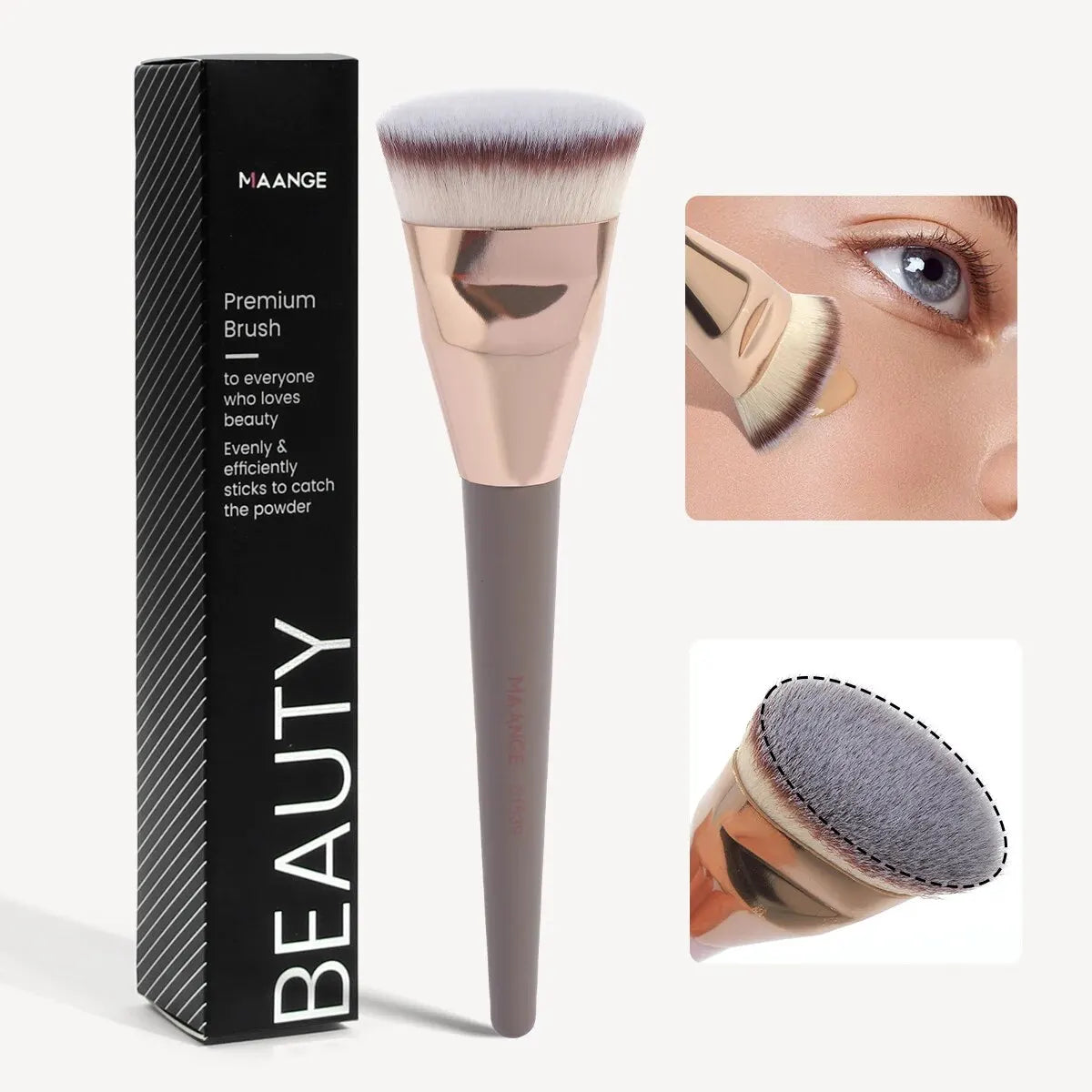 Flat Head Foundation Brush With Box Powder Blush Concealer Makeup Brush Skin-friendly Makeup Tool