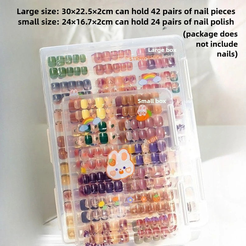 Nail Wear Storage Box Dustproof Transparent Storage Book Nail Plate Style Works Display Color Card Book Nails Supplies tool new