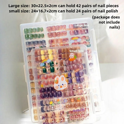 Nail Wear Storage Box Dustproof Transparent Storage Book Nail Plate Style Works Display Color Card Book Nails Supplies tool new
