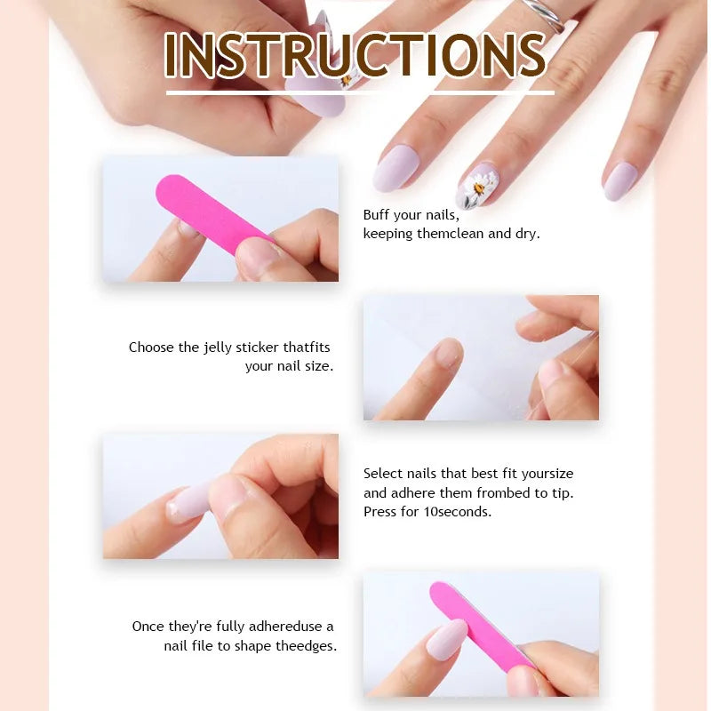 24PCS  Halloween False Nails Simple Dark Black Gradient with Spider Web Patterns French Fake Nails