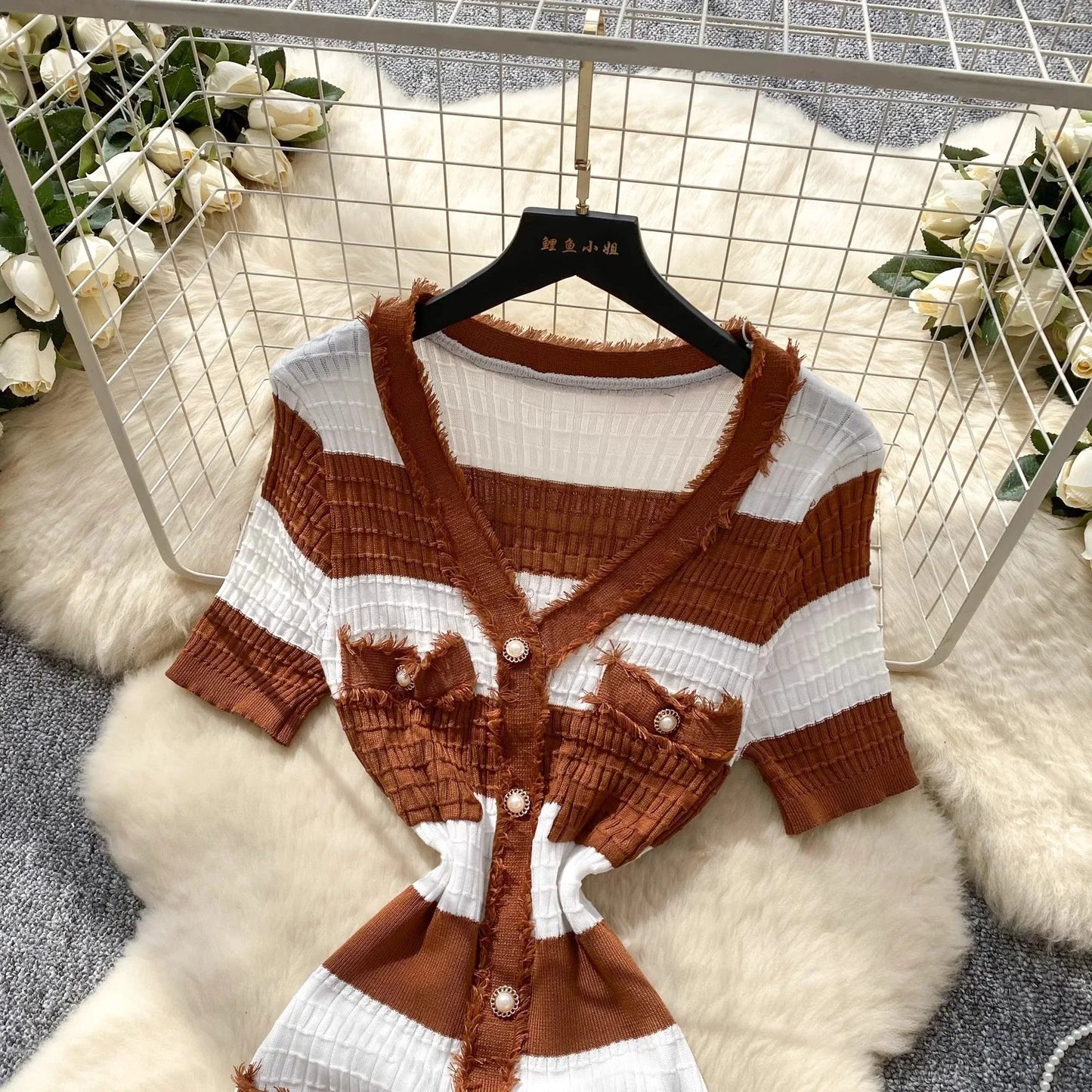 Chic Knitted Slim Waist Office Lady Sweater Maxi Dresses
