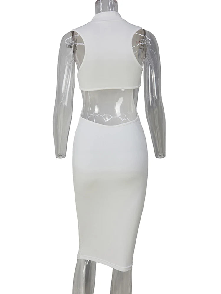 Summer Skinny Bodycon Sleeveless Midi Dresses