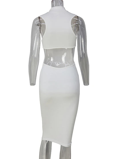 Summer Skinny Bodycon Sleeveless Midi Dresses
