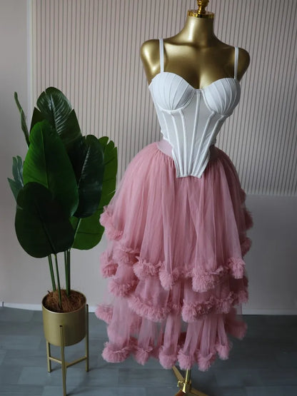 Spaghetti Strap Top and Pleated Skirt Dresses