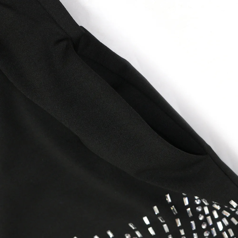 🔥Hot Rhinestones O-neck Tshirt + Short Sets