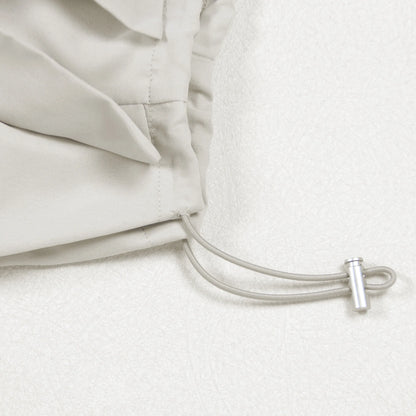 Ruched Lantern Sleeve Drawstring Patchwork Pants
