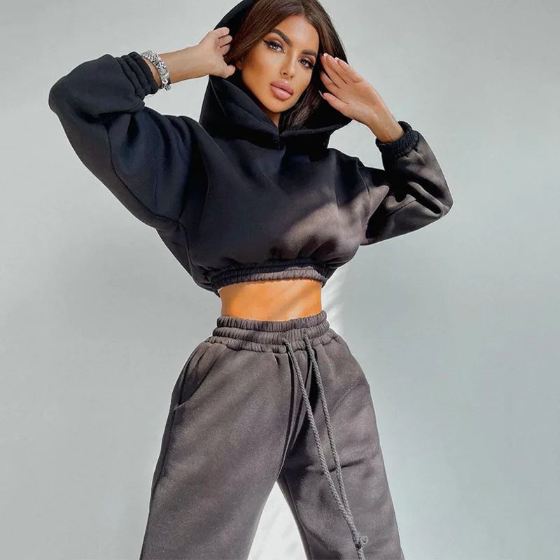 Sierra's Streetwear Drawstring Pencil Pants Suit Outfits