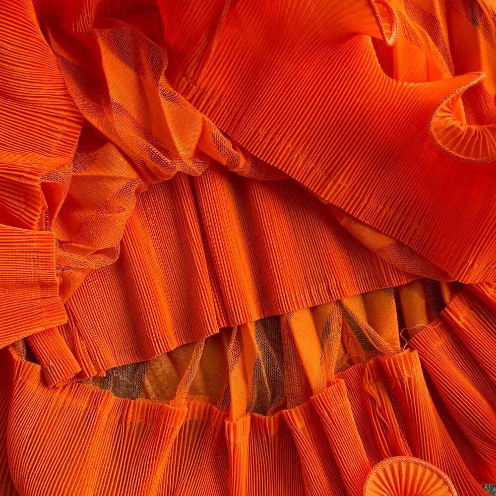 American Style V-neck Irregular Hem Design Dresses 22D1845