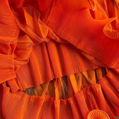 American Style V-neck Irregular Hem Design Dresses 22D1845