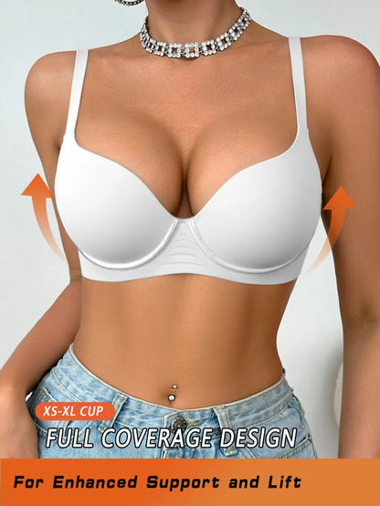 Jelly UnderWire Push Up Bra For Women Plus Size Anti-Sagging Bralette Comfortable Lingerie