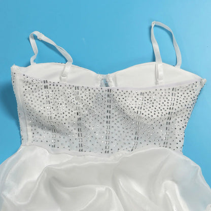 Elegant Tight Waist V-Neck Short Cake Dresses