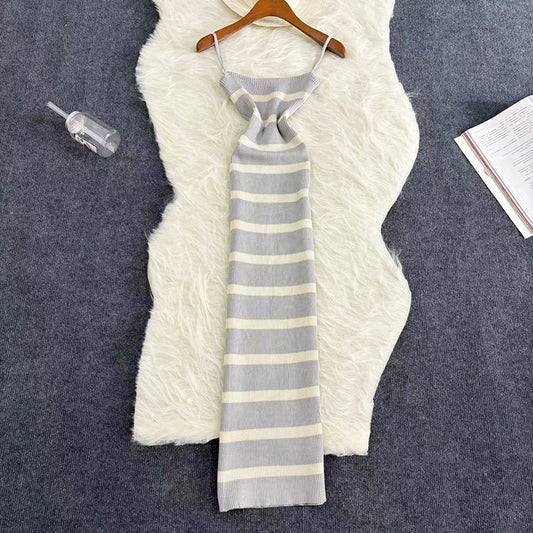 Striped Bodycon Beach Sundresses