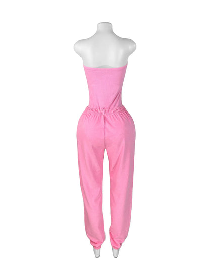 Ribbed Bodycon Bodysuits Tops + Jogger Pants (2 pcs.)