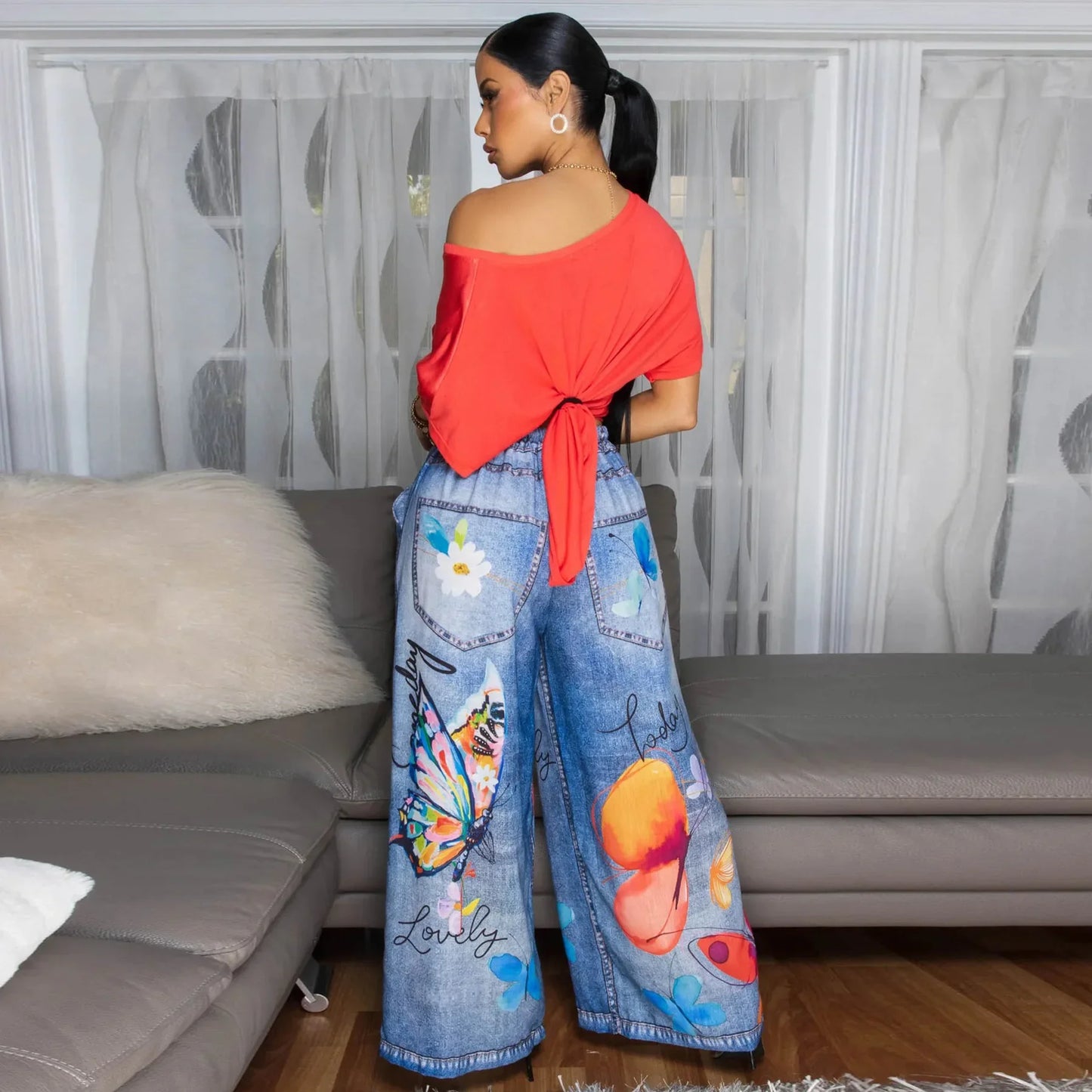 Casual Printed Wide Leg Pants (Comfortable)