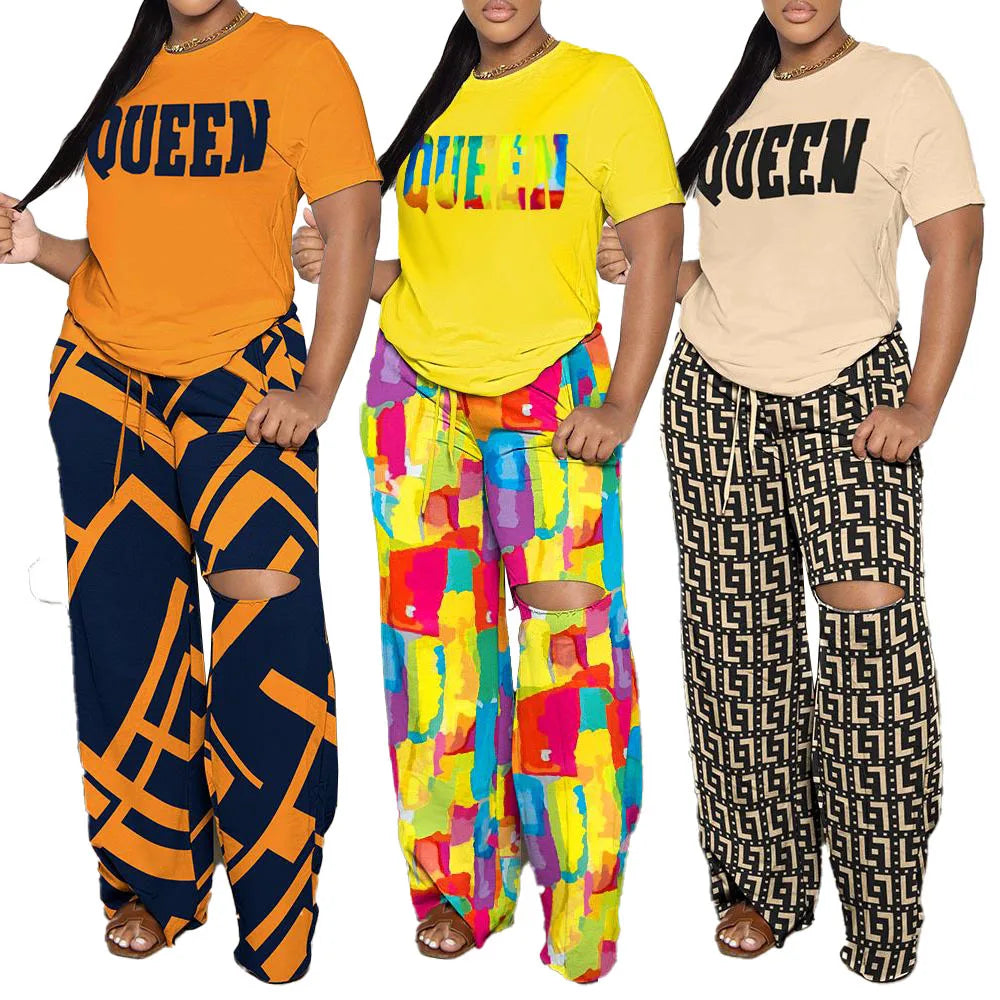 Tina Wide Leg Pants + T-shirt Set