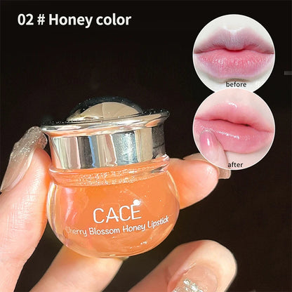 Cherry Blossom Honey Lip Balm — Deeply Hydrating and Plumping, Water-Rich Glossy Finish