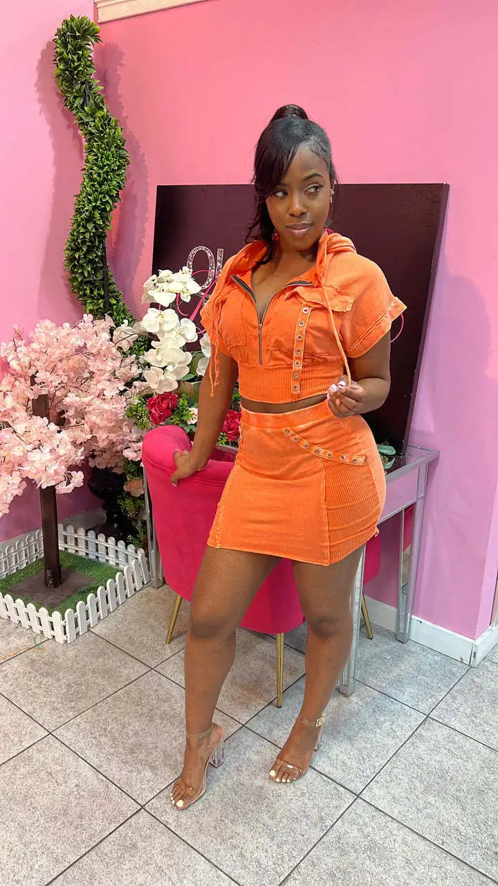 Short Sleeve Jacket + Bodycon Midi Skirts 2 Piece Sets