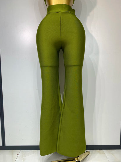 Luxury Bandage Crop Top + Pant Set  ﻿