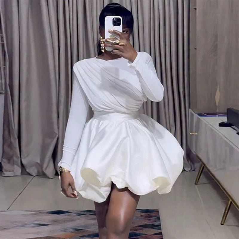 Ruched Patchwork Top + Bud Skirts Set