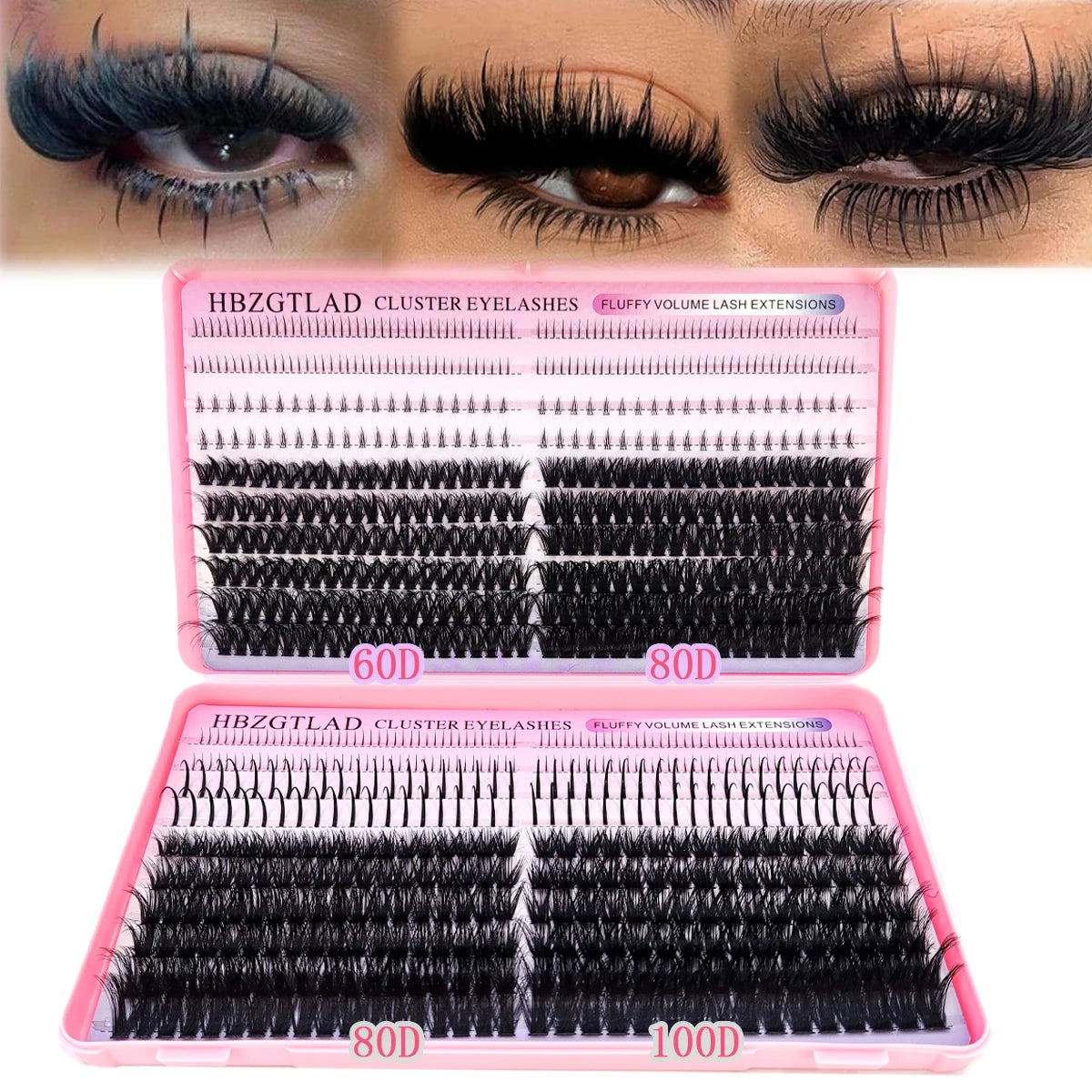 60D-100D bottom and pointed thick eyelash laser cluster DIY fairy eye