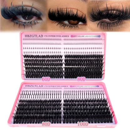 60D-100D bottom and pointed thick eyelash laser cluster DIY fairy eye