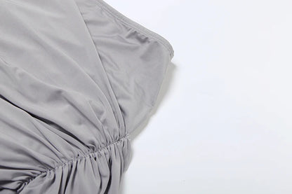 Tank Tops+Side Ribbon Skirts Stretch Matching Outfits