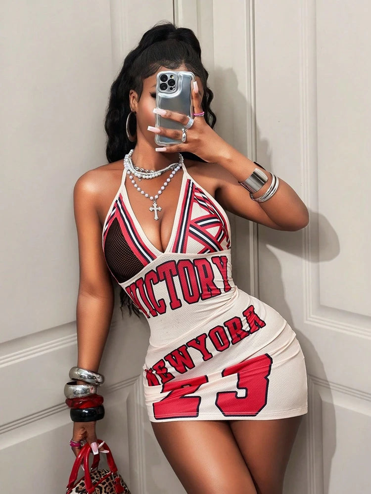 Halter Backless Bodycon Mini Dresses