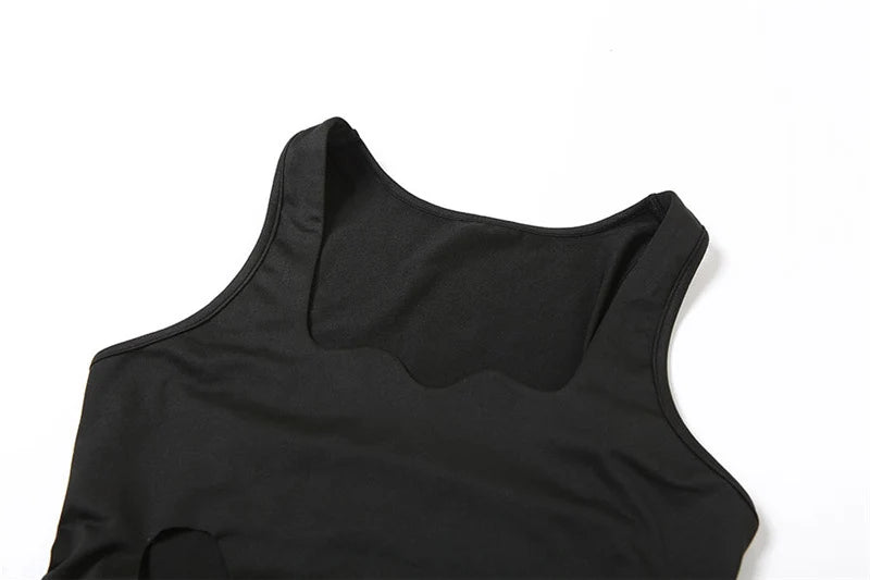 Black Hollow Out Bodycon Maxi Dresses