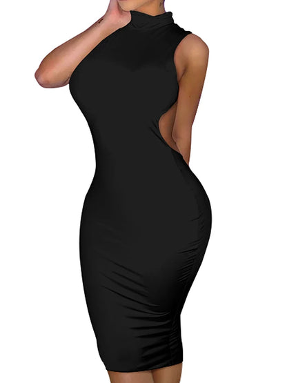 Summer Skinny Bodycon Sleeveless Midi Dresses