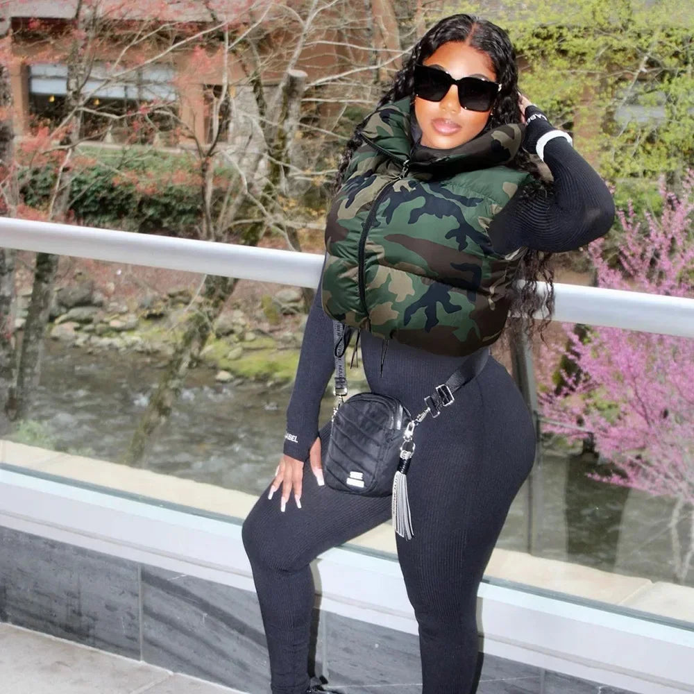 Caitlyn Camouflage Puffer Jackets