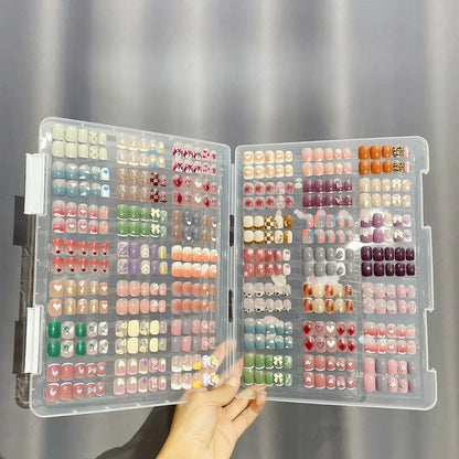 Nail Wear Storage Box Dustproof Transparent Storage Book Nail Plate Style Works Display Color Card Book Nails Supplies tool new
