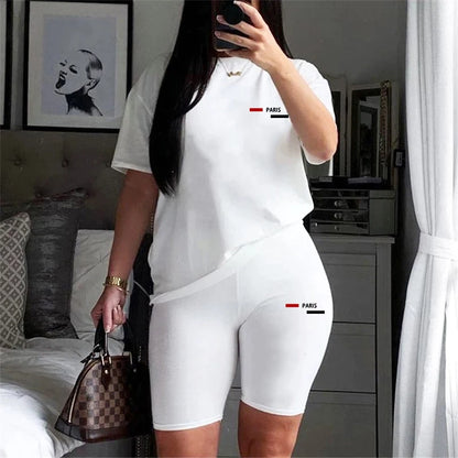 Daily O-Neck Short Sleeve + Shorts Matching Sets