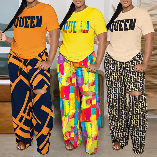 Tina Wide Leg Pants + T-shirt Set