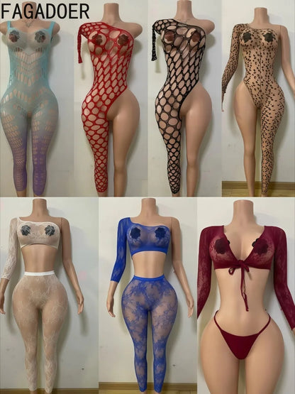 Hollow-out Rhinestone Patchwork Bodycon Halter Sleeveless Backless Lingerie