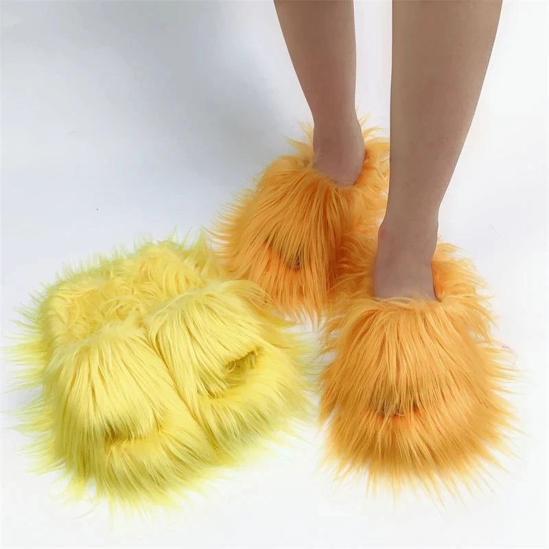 Kelsey Girls Furry Shoes Cute Slippers