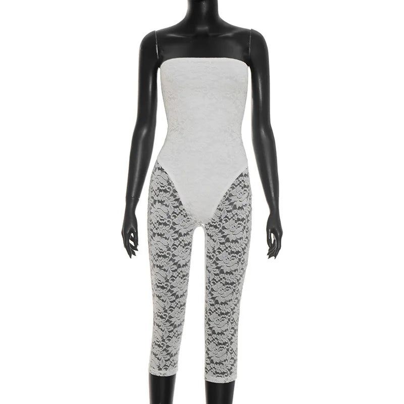 Lace See Through Bodycon Jumpsuits for Woman