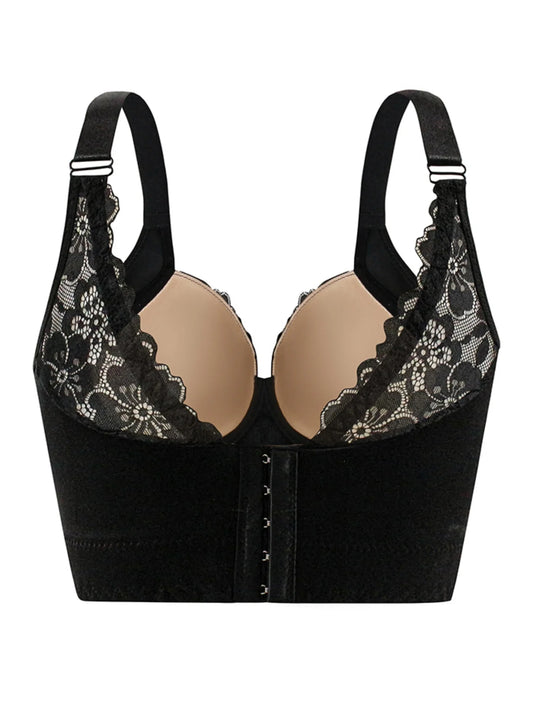 Lace Bra, Comfy & Breathable Bra, Steel Rim Bra Coverage Anti Sagging Sports
