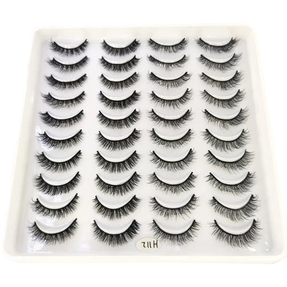 20 Pairs Natural long 3D Mink False Short Eyelashes