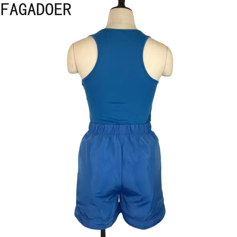 Solid Tank Top + Shorts Midnight Streetwear Clothing