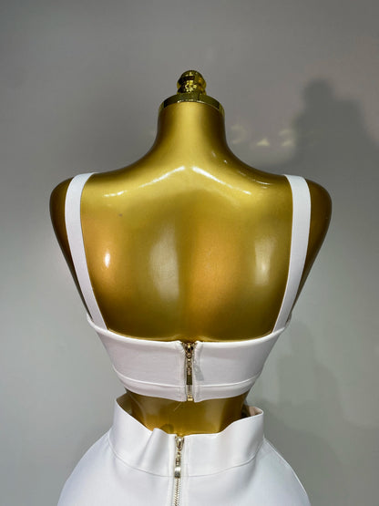 Luxury Bandage Crop Top + Pant Set  ﻿